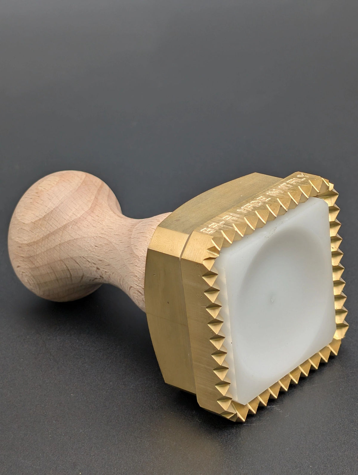 La Gondola Ravioli Stamp Wood and Brass 60x60
