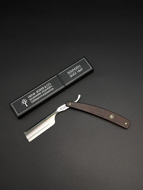 Böker “The Celebrated Wenge” Straight Razor – 6/8" Carbon Steel