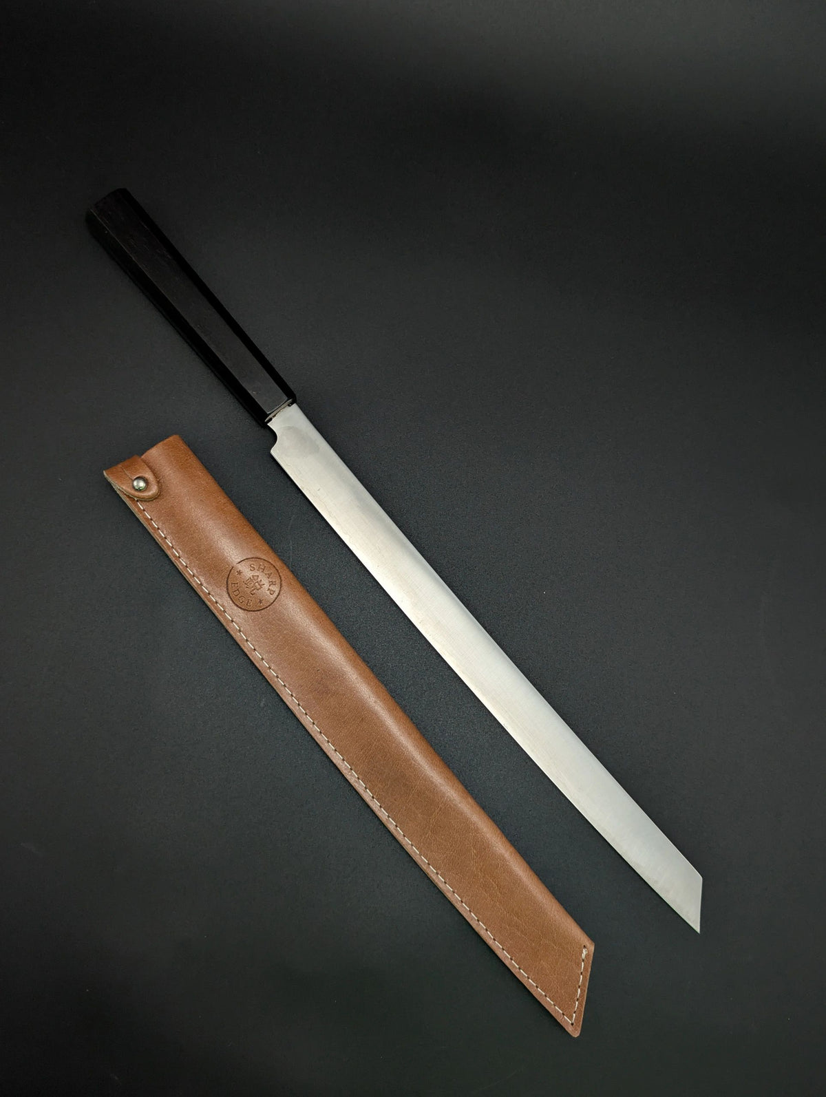 SUNCRAFT SG2 Burja - Slicing Knife 300mm +Leather Sheath