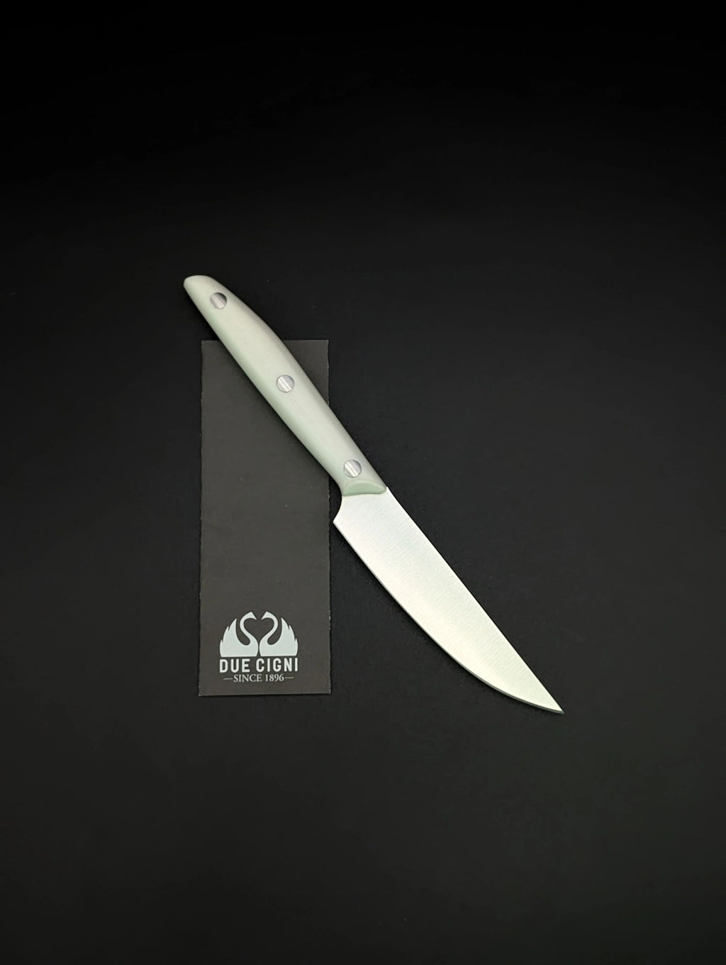 Due Cigni 1896 America Steak Knife Set – White POM Handle (Set of 6)