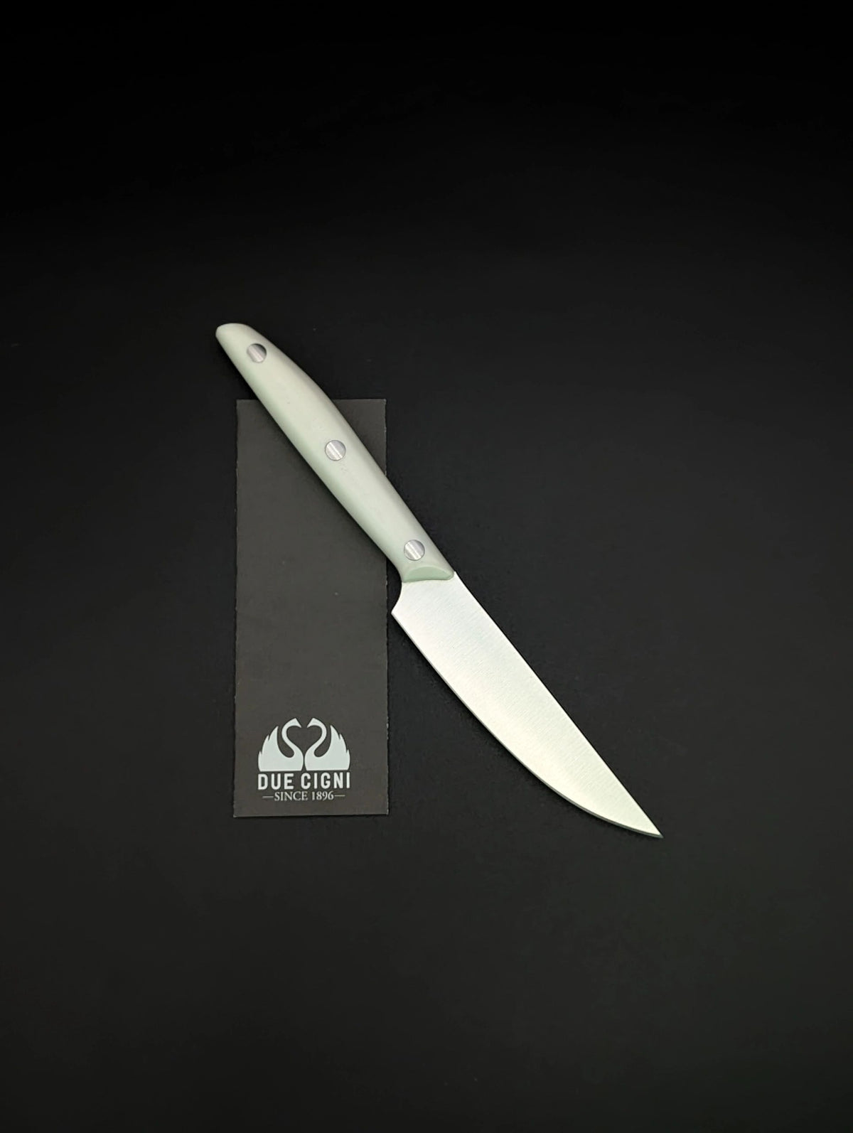 Due Cigni 1896 America Steak Knife Set – White POM Handle (Set of 6)