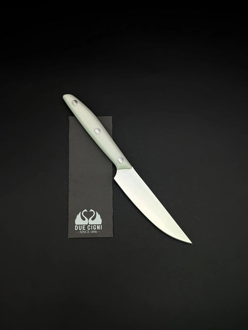 Due Cigni 1896 America Steak Knife Set – White POM Handle (Set of 6)