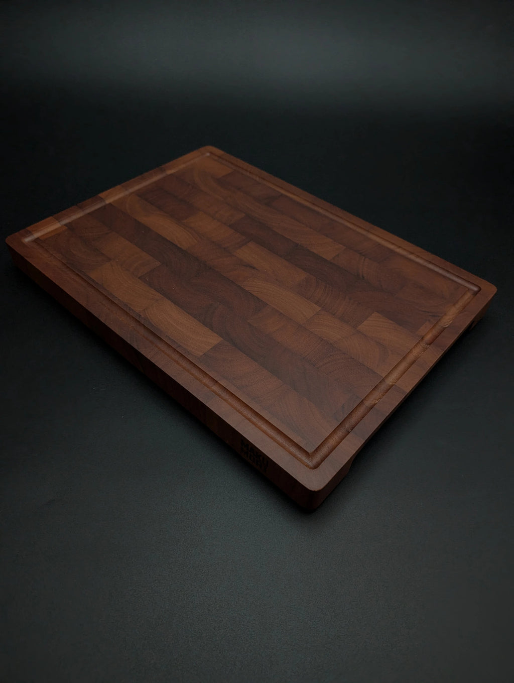 End-Grain Rubberwood Chopping Board 40 × 30 × 3cm – Made in Germany