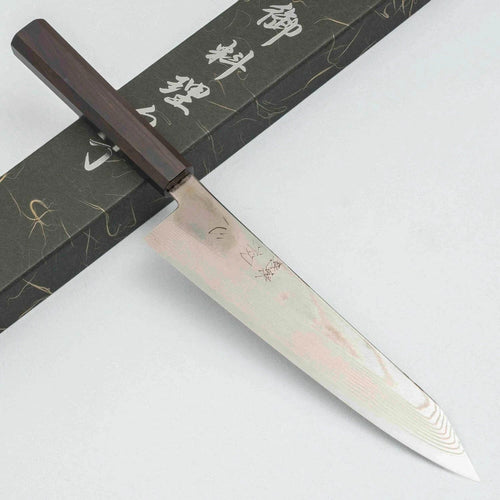 Hatsukokoro Ginsou Ginsan Nickel Damast Kiritsuke 21 cm