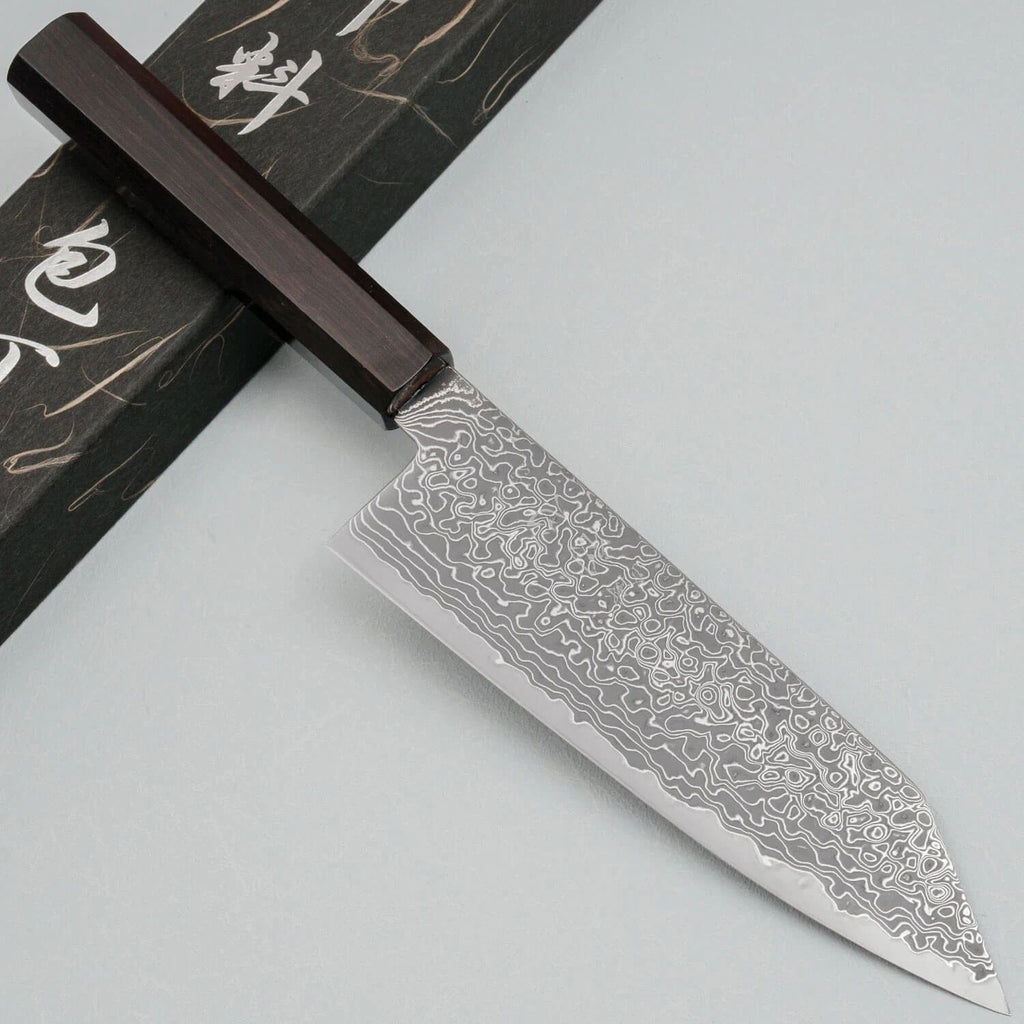 Hatsukokoro Ryuhyo Kurozome SG2 Damast Bunka 19 cm