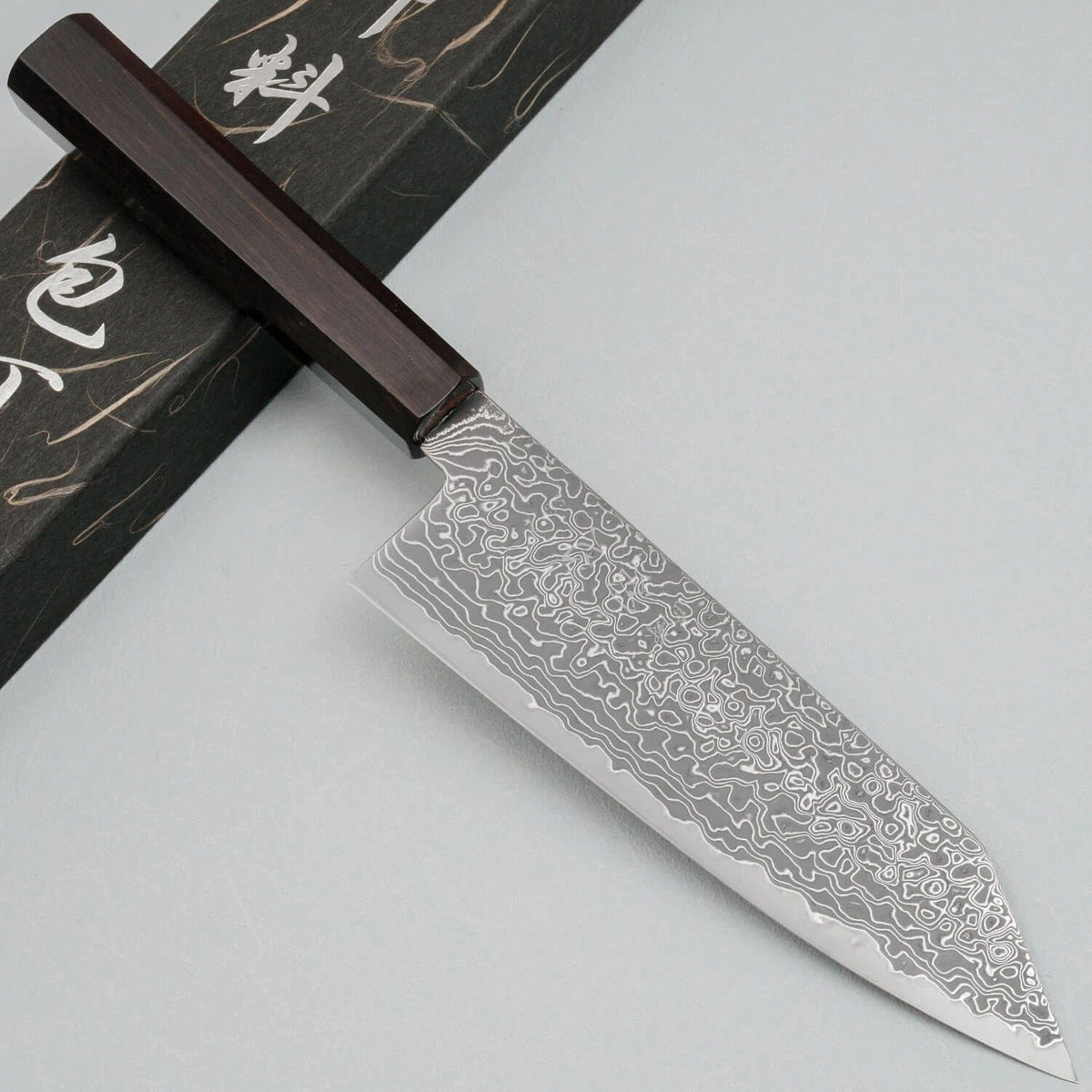Hatsukokoro Ryuhyo Kurozome SG2 Damast Bunka 19 cm