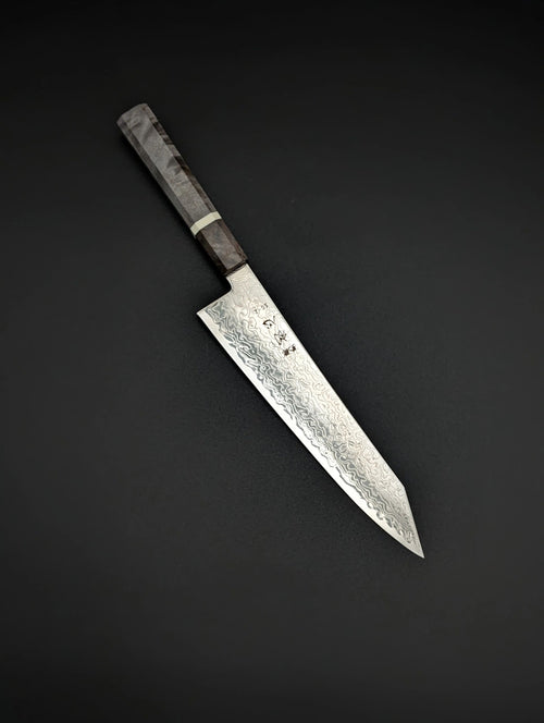 Hatsukokoro Ryuhyo SG2 Kiritsuke 210 mm Birch Handle (Polished Damascus)