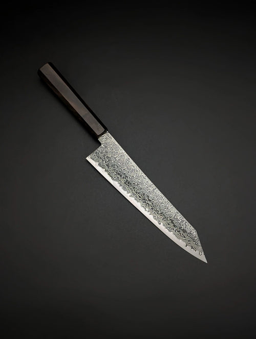 Hatsukokoro Ryuhyo Kurozome SG2 Kiritsuke 210 mm Ebony Handle