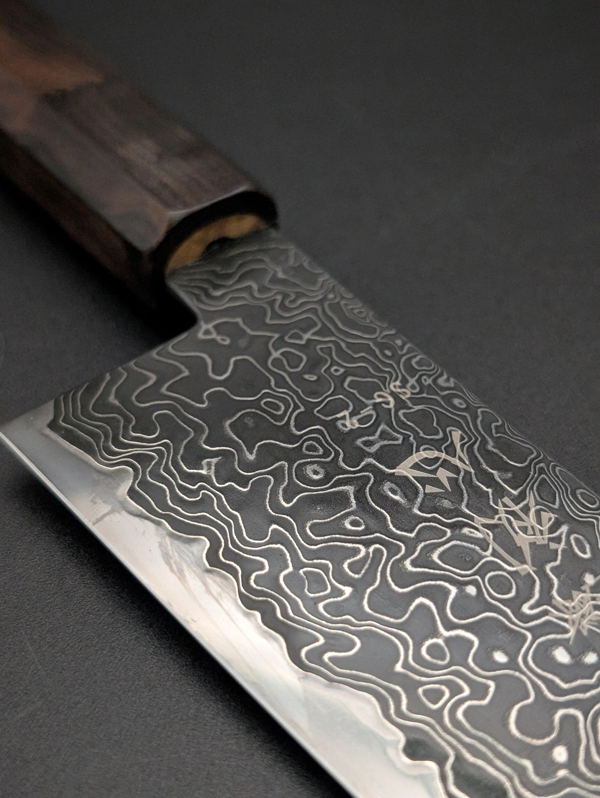 Hatsukokoro Ryuhyo Kurozome SG2 Kiritsuke 210 mm Ebony Handle
