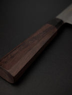 Higuchi VG10 Damascus Serrated Knife 240mm – Tsuchime – Pakka Wood Handle