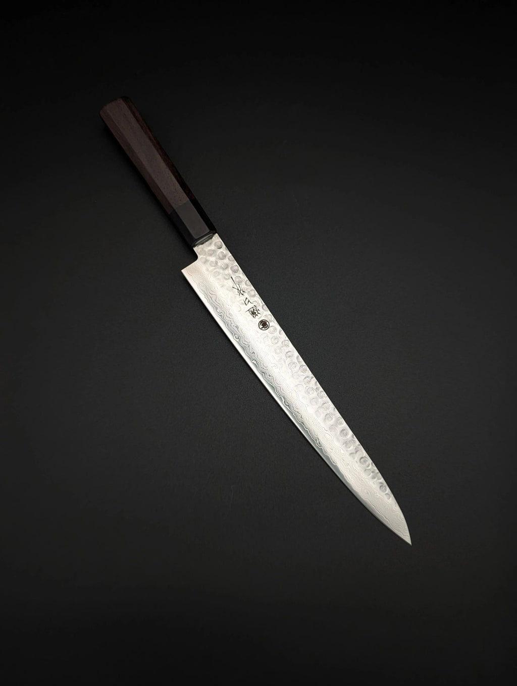 Higuchi VG10 Damascus Tsuchime Sujihiki 240 mm Pakka Handle