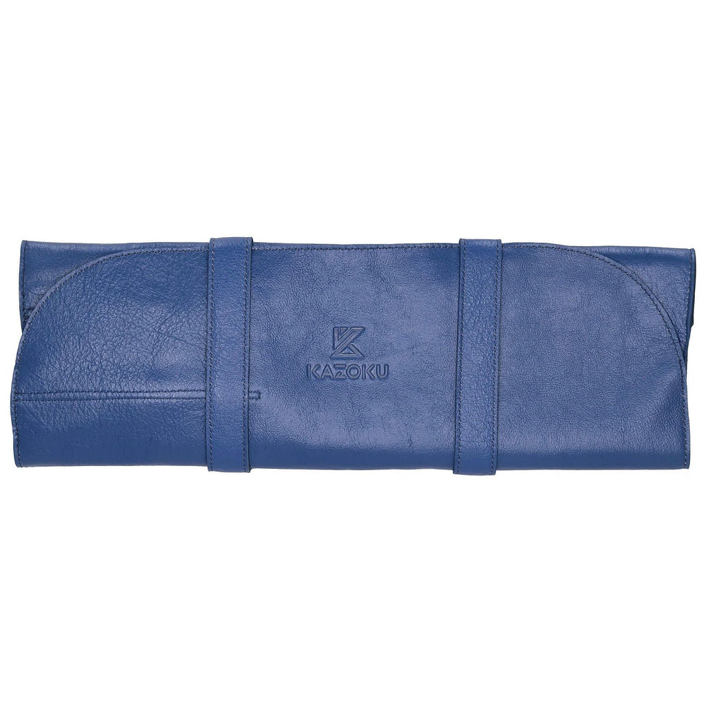Leather Knife Folder Skyblue 7 compartment