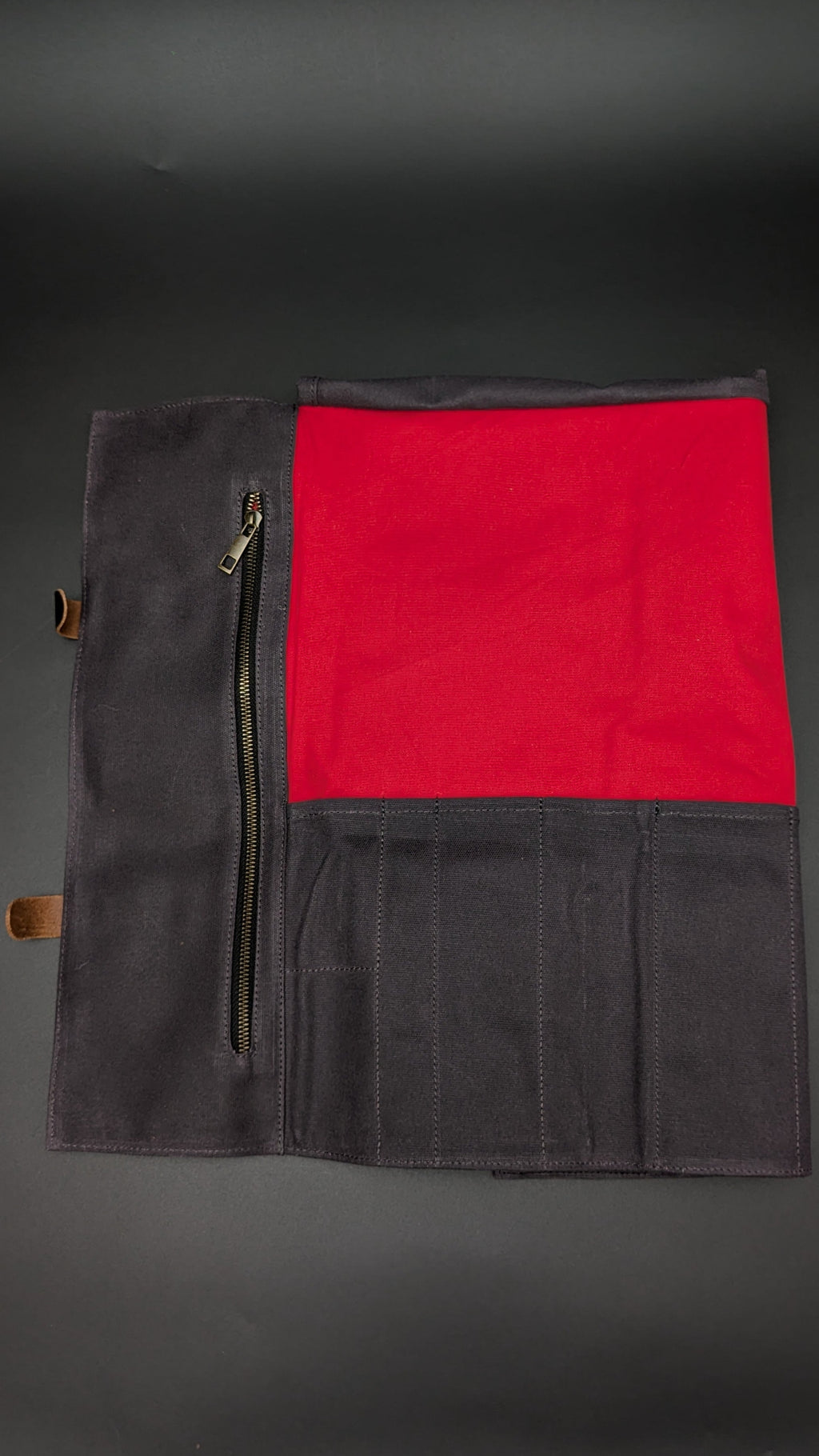 KOTAI Knife Roll-Up Bag | 8-Slot Waxed Canvas & Leather