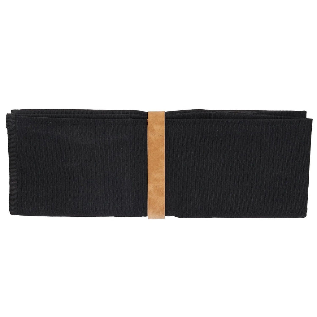 Kazoku Canvas Knife Folder Black 11 compartment