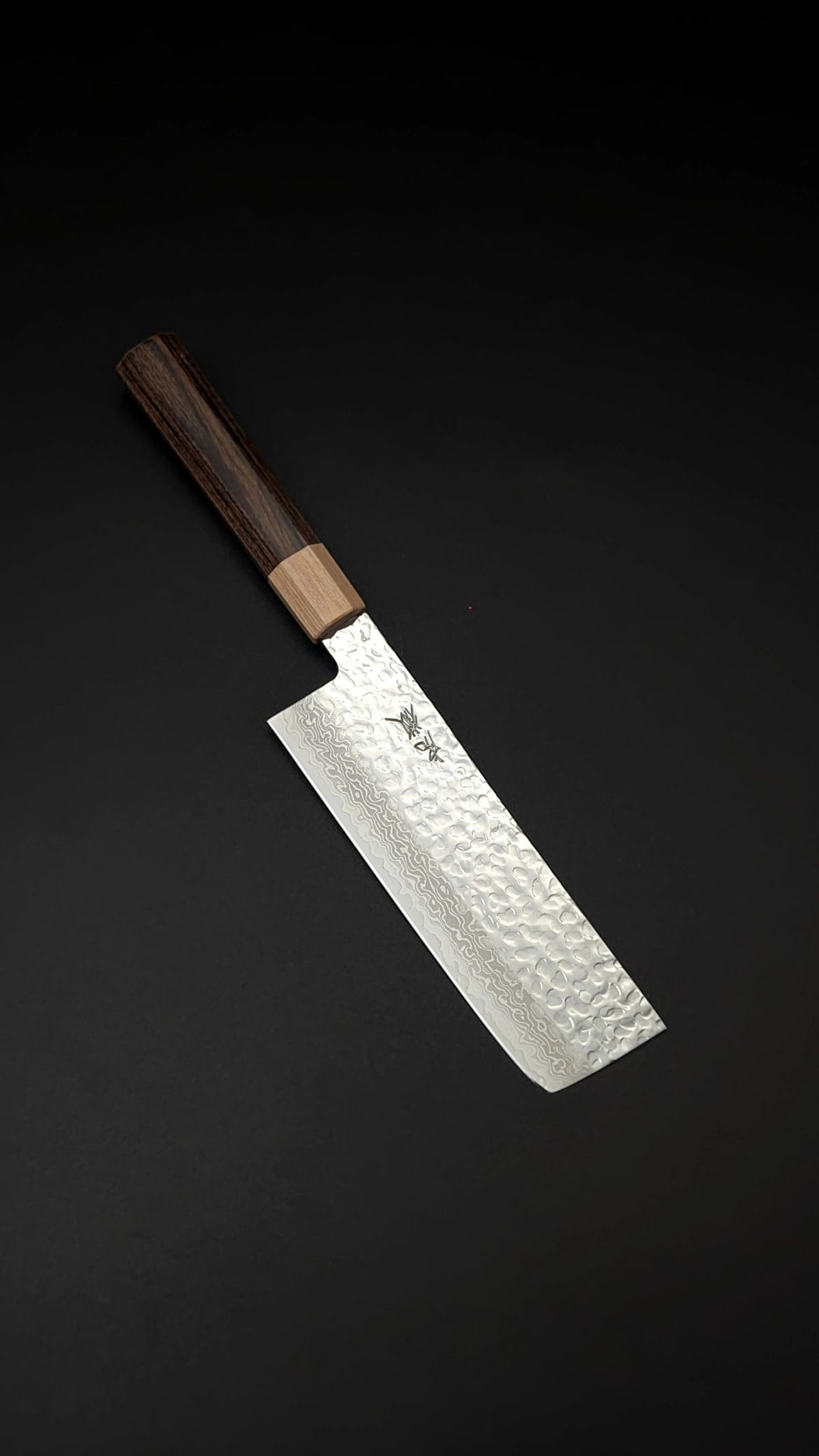 Kotetsu VG10 Damascus Nakiri 165mm – Teak Wood Handle