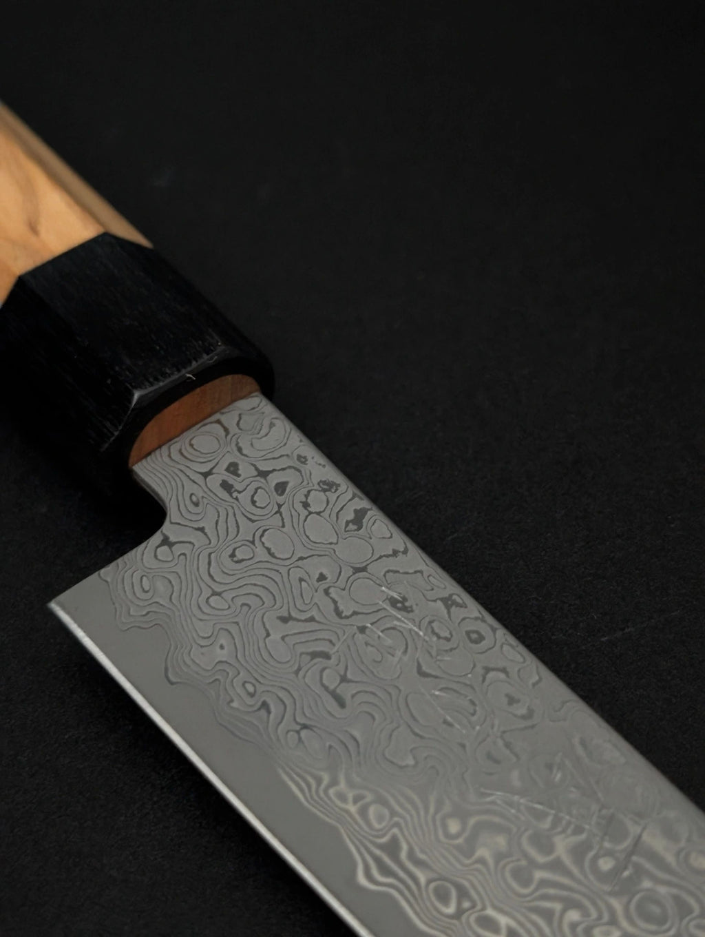 Kuranowa VG10 Damascus K-Petty 135mm – 67 Layers – Olive Wood
