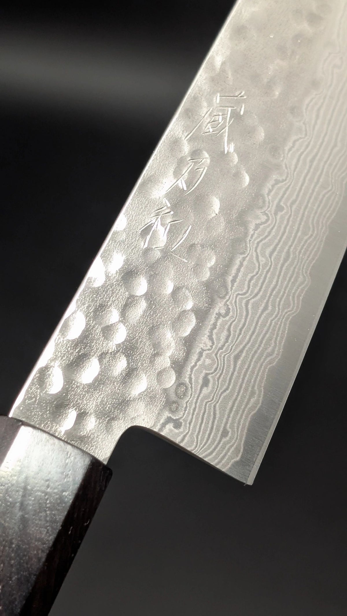 Kuranowa VG10 Damascus Kiritsuke 210mm – Ebony Handle