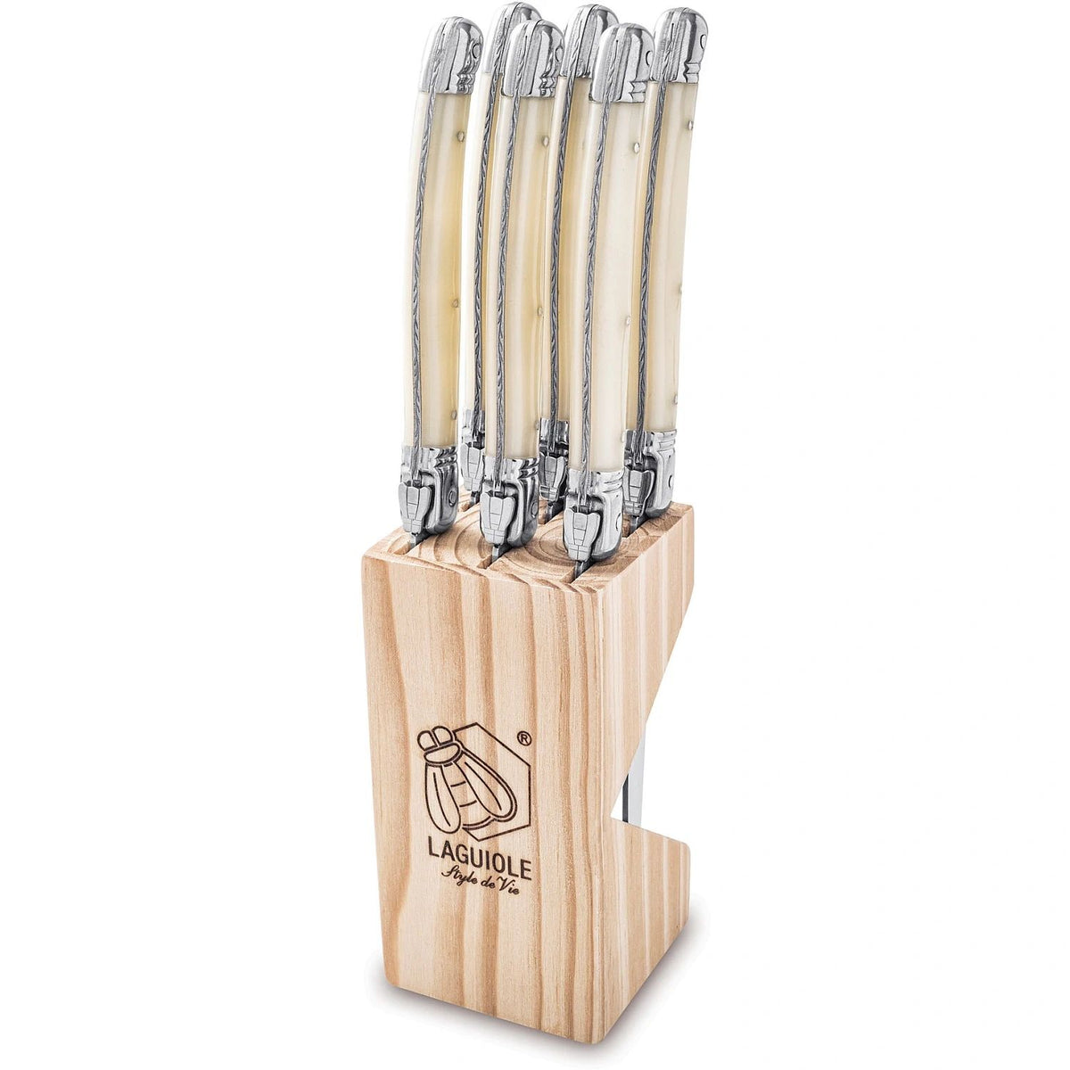 Laguiole Style de Vie Steak Knives Premium Line Pearl