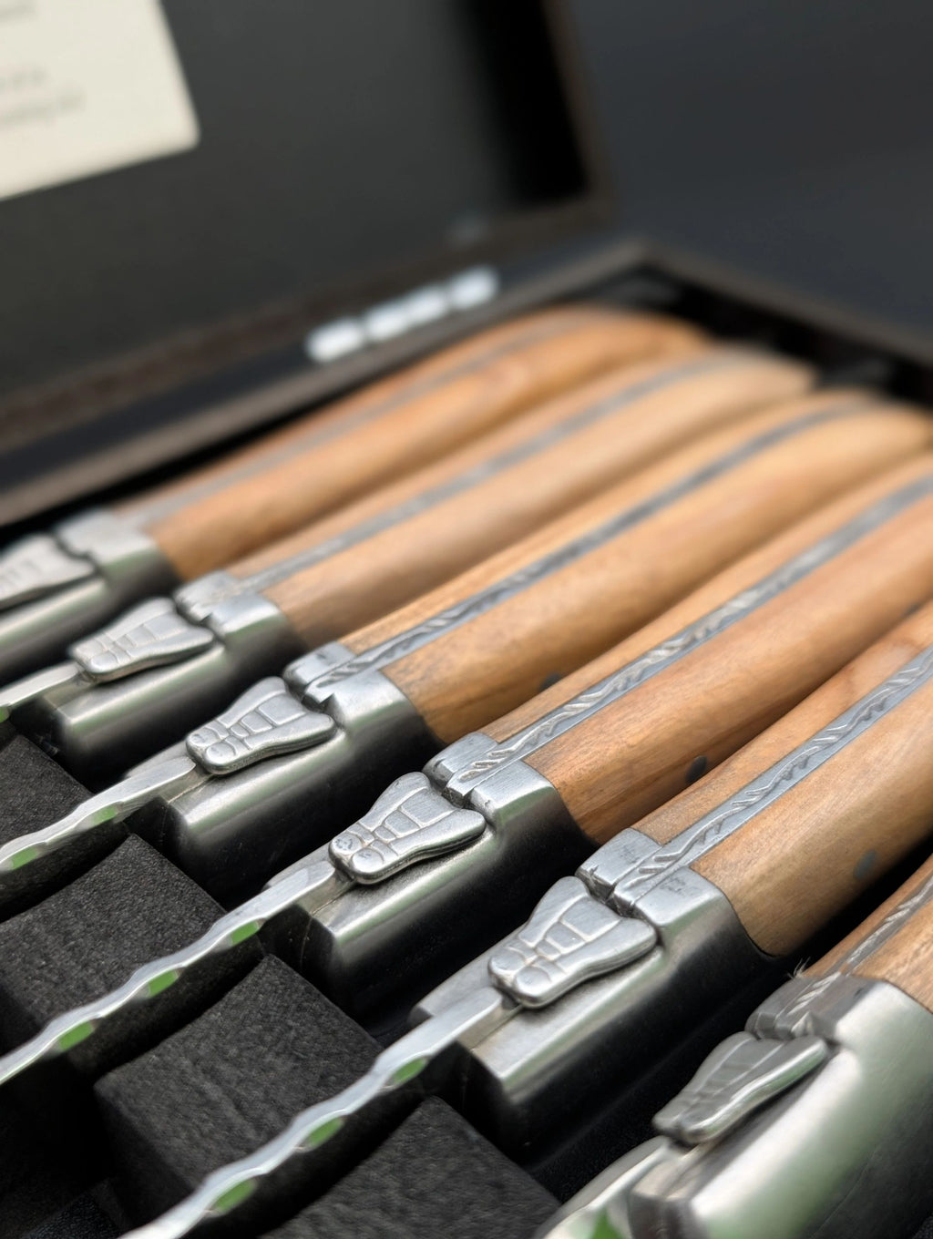 Laguiole Style de Vie Steak Knives & Forks Set – Luxury Line Olive Wood