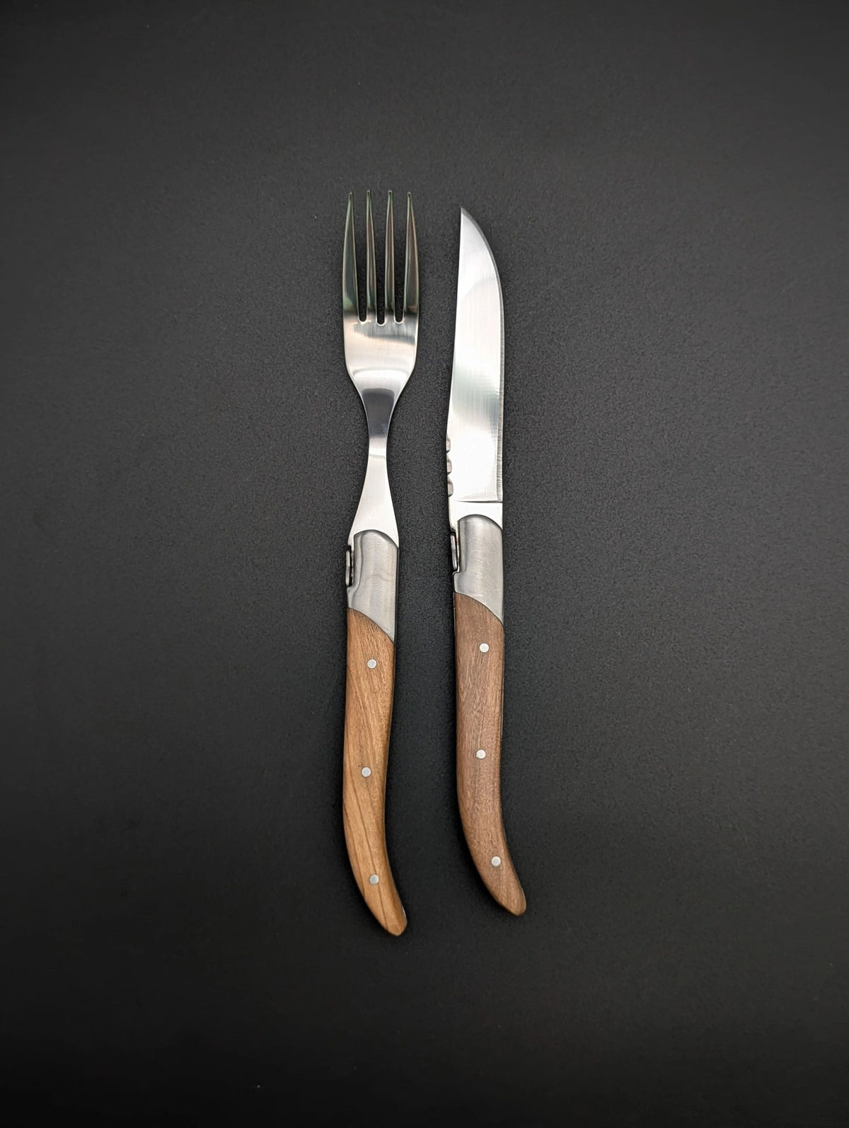 Laguiole Style de Vie Steak Knives & Forks Set – Luxury Line Olive Wood