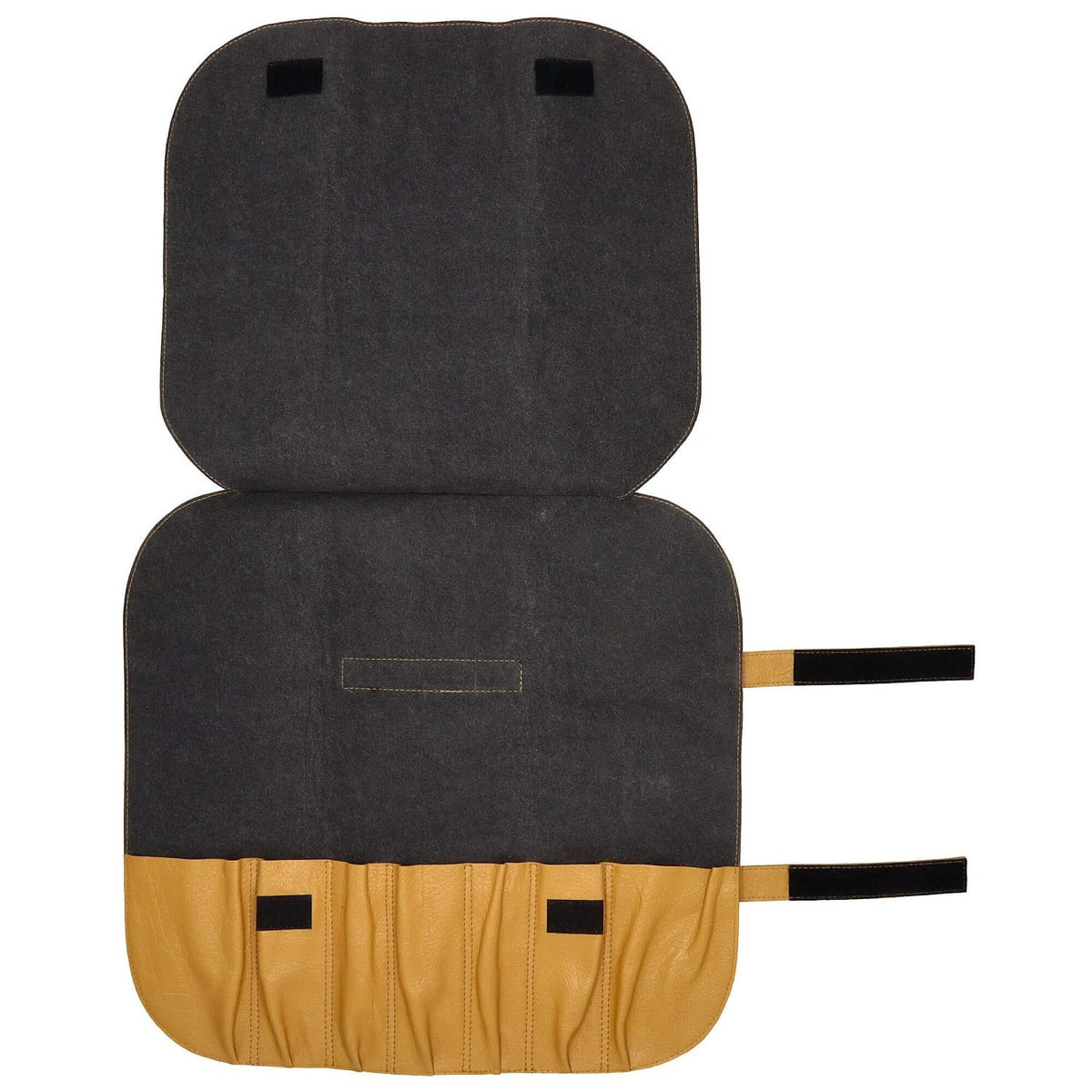 Leather Knife Folder Yellow 7 compartment