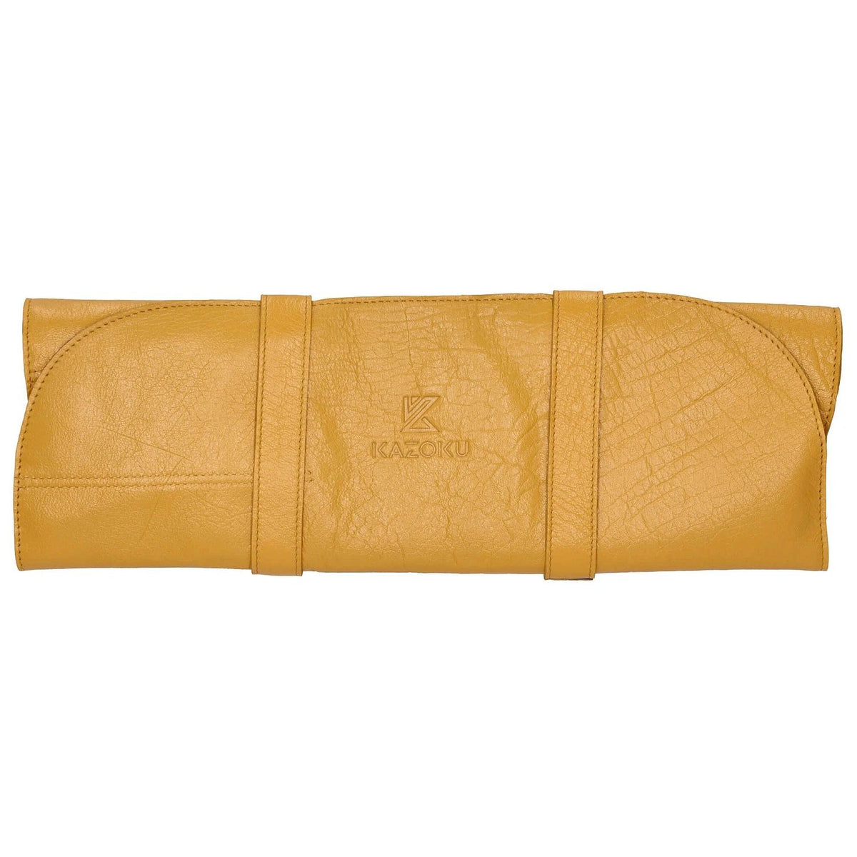 Leather Knife Folder Yellow 7 compartment