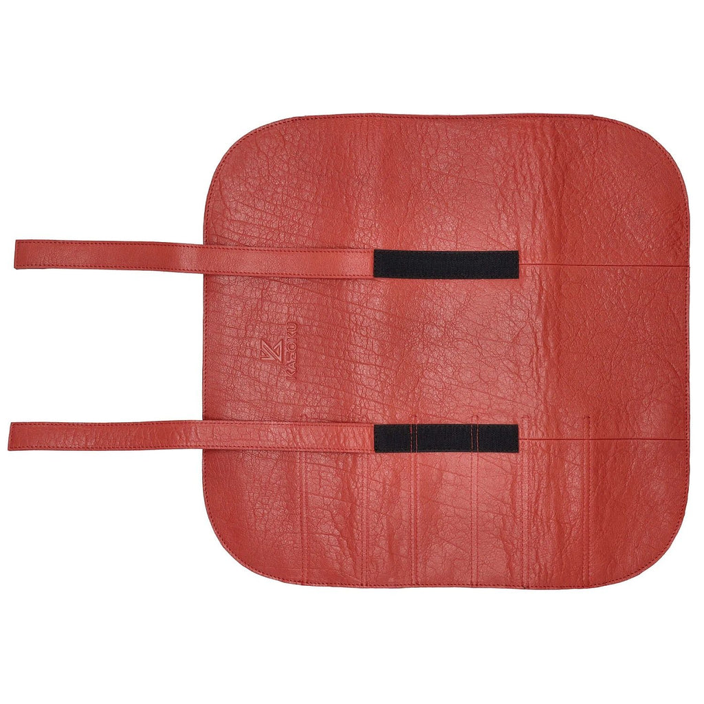 Leather Knife Folder Red 7 compartment