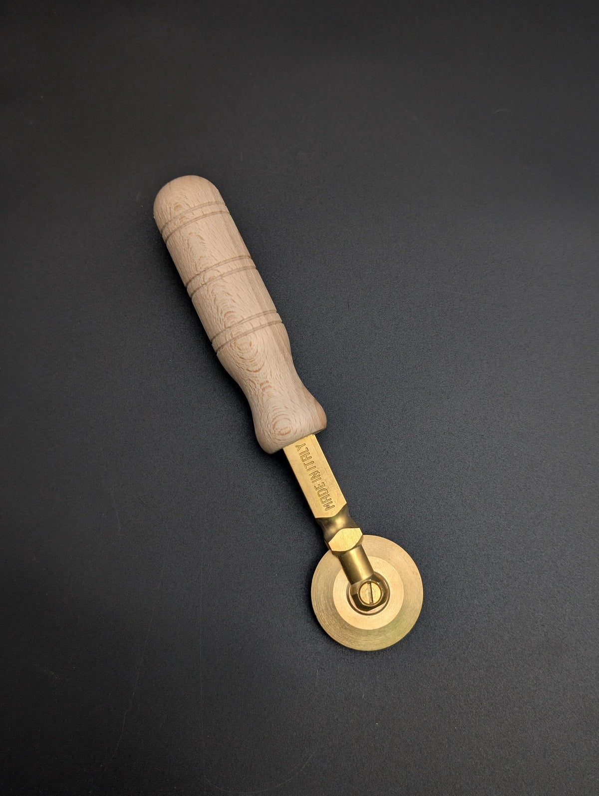 Straight Pasta Cutter Wood Handle and Durable Brass Head