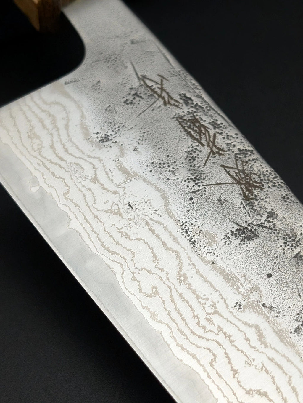 Sakai Kikumori NDS Sweedish steel Damascus Santoku OAK