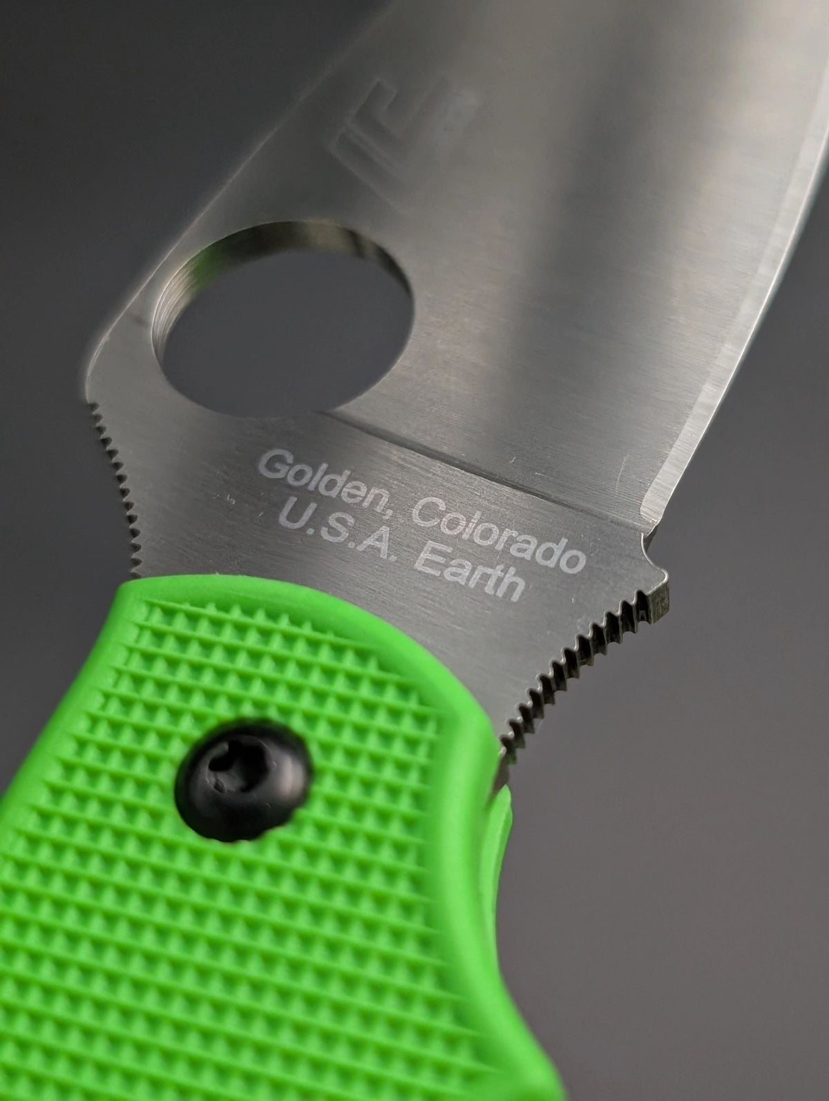 Spyderco UK Pen Knife Salt Green LC200N PlainEdge