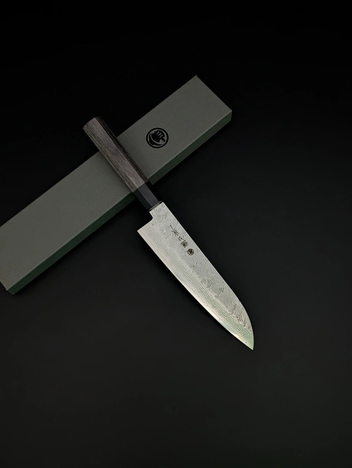 Higuchi Santoku 180mm – VG10 Damascus, Pakkawood Handle