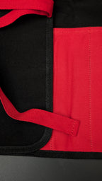 KOTAI Cotton Knife Roll-Up Bag | 7 Slots – Black & Red