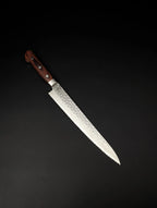 SKM Tamashi VG10 Damascus Tsuchime Serrated Knife 240mm