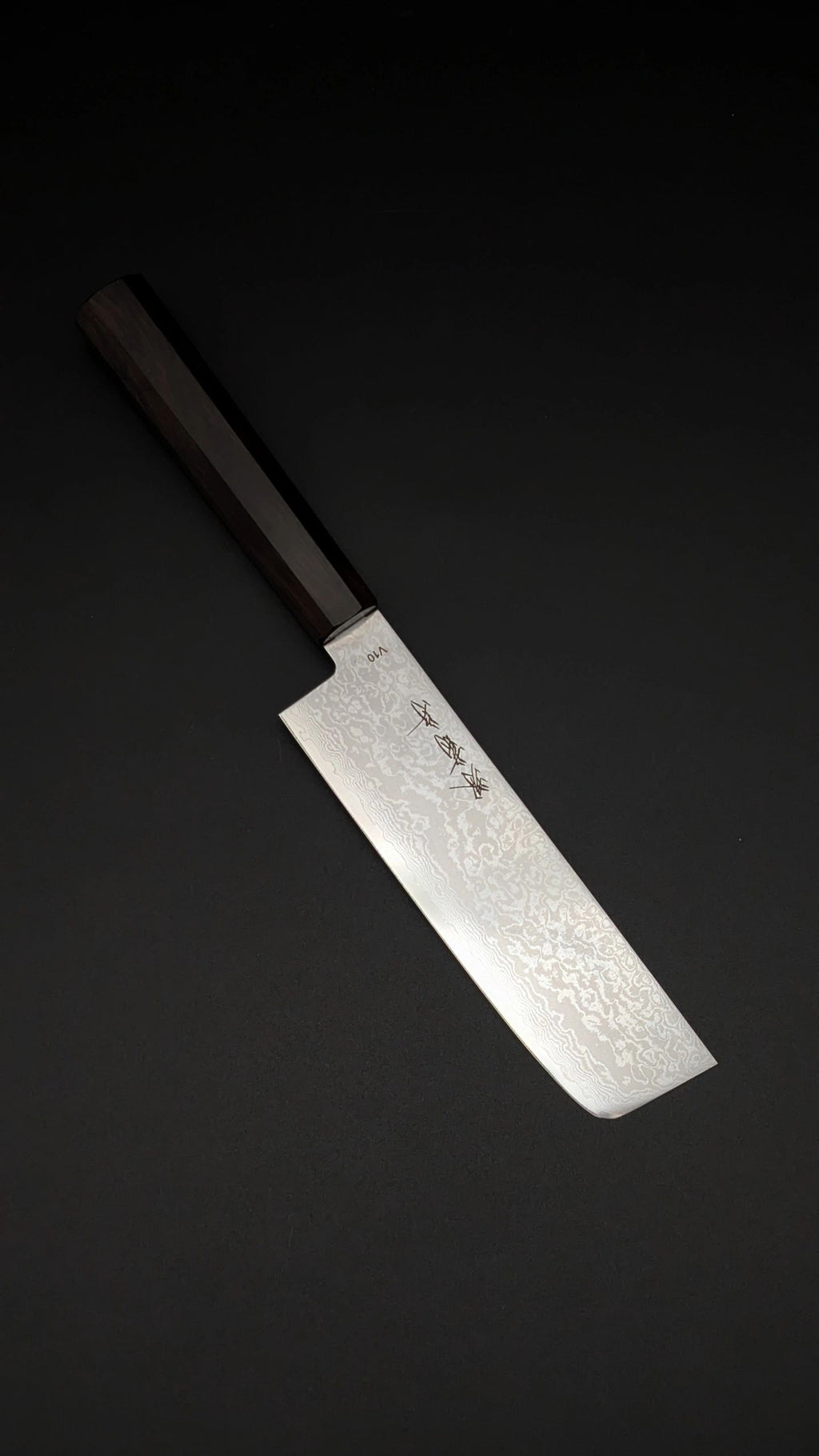 Sakai Kikumori 33V Nakiri165mm VG10 Damascus Ebony