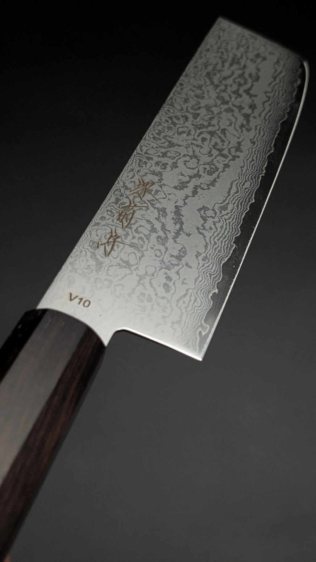 Sakai Kikumori 33V Nakiri165mm VG10 Damascus Ebony