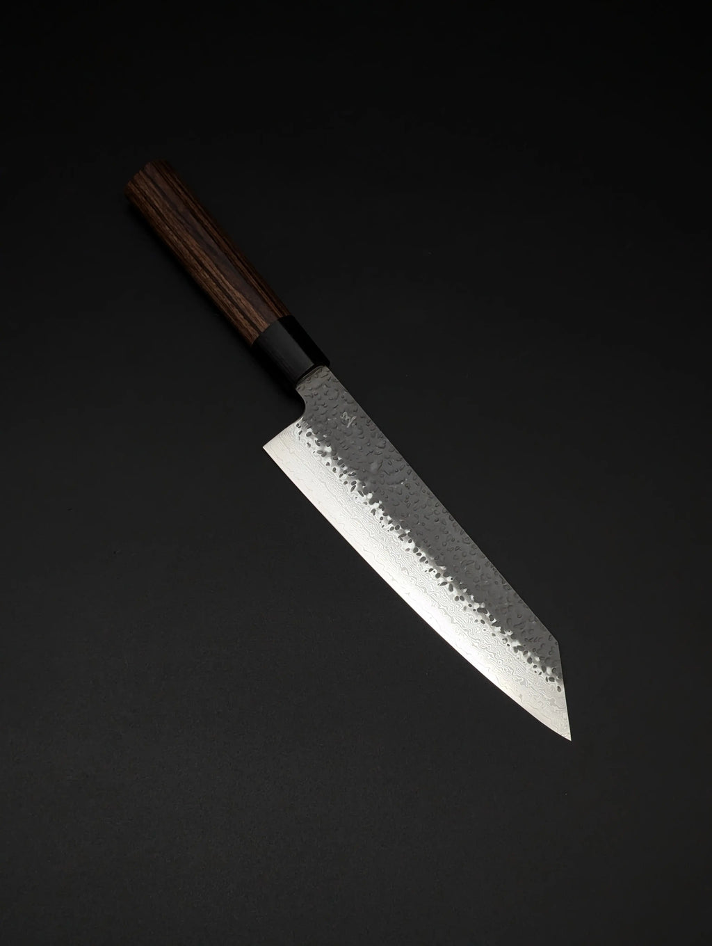 Shizu Gen VG10 Damascus Bunka 190mm – Kurouchi Tsuchime – D-Shape Pakka Wood Handle