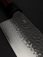 Shizu Gen VG10 Damascus Gyuto 240mm – Kurouchi Tsuchime – D-Shape Pakka Wood Handle