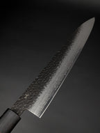 Shizu Gen VG10 Damascus Gyuto 240mm – Kurouchi Tsuchime – D-Shape Pakka Wood Handle