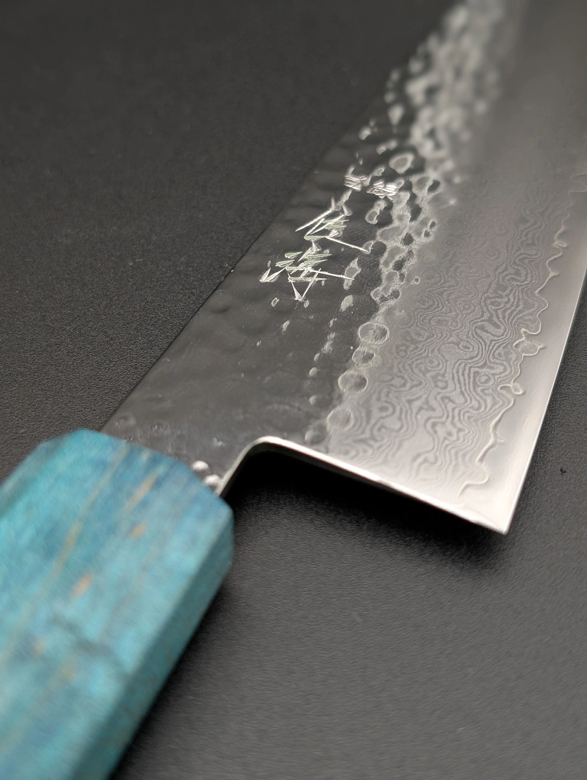 Touroku Sakai Nakiri 165mm VG10 Damascus – Blue Pakka Handle