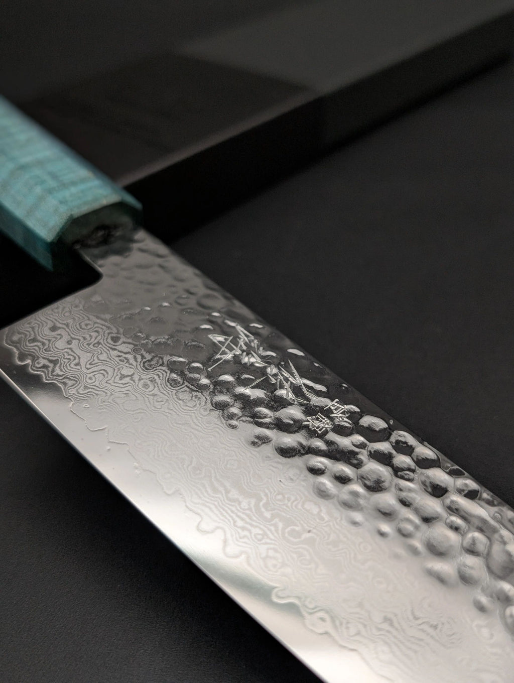 Touroku Sakai Nakiri 165mm VG10 Damascus – Blue Pakka Handle