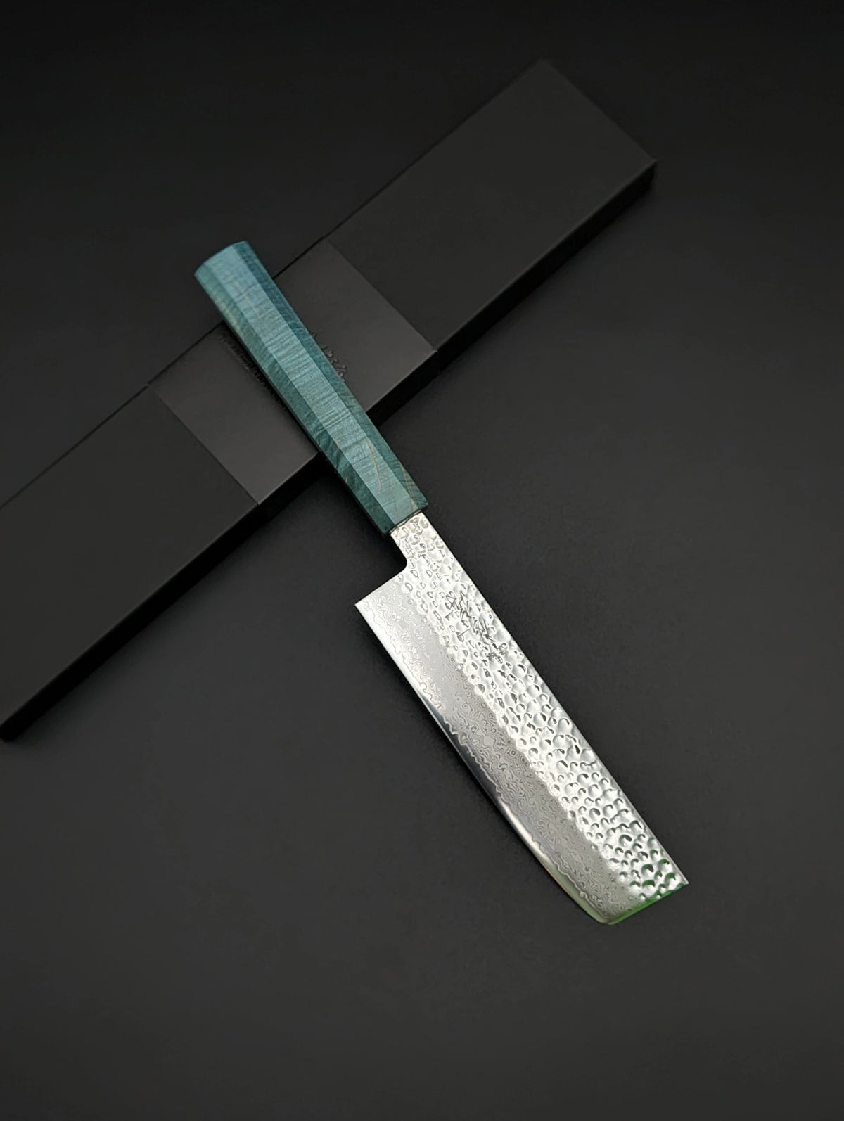 Touroku Sakai Nakiri 165mm VG10 Damascus – Blue Pakka Handle