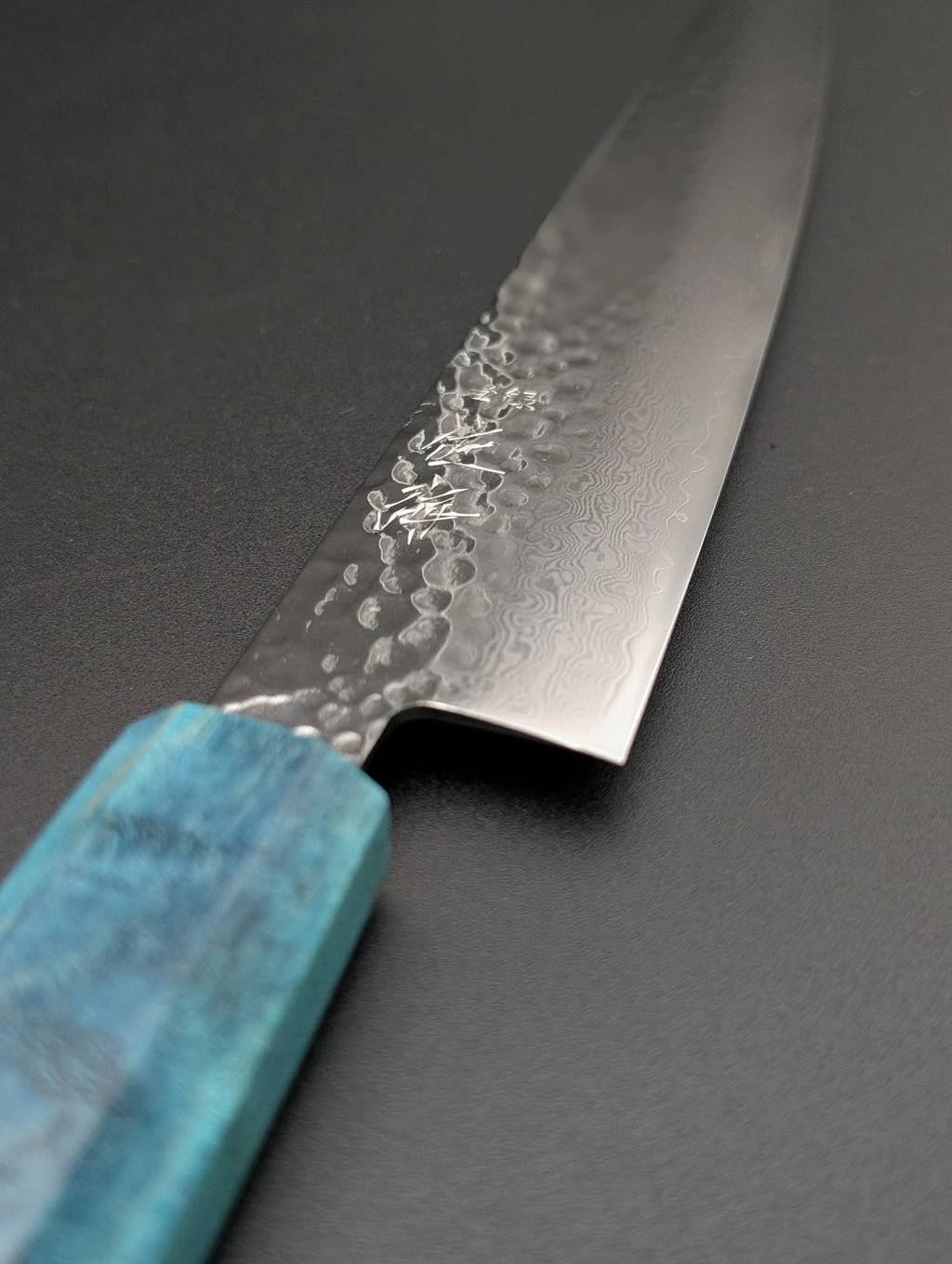 Touroku Sakai Petty 150mm VG10 Damascus – Blue Pakka Handle