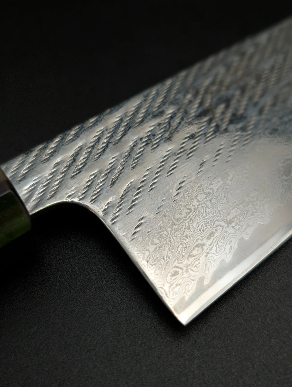 Tsunehisa Ginsan Nawame Damascus Gyuto 240mm – Ebony & Horn Handle