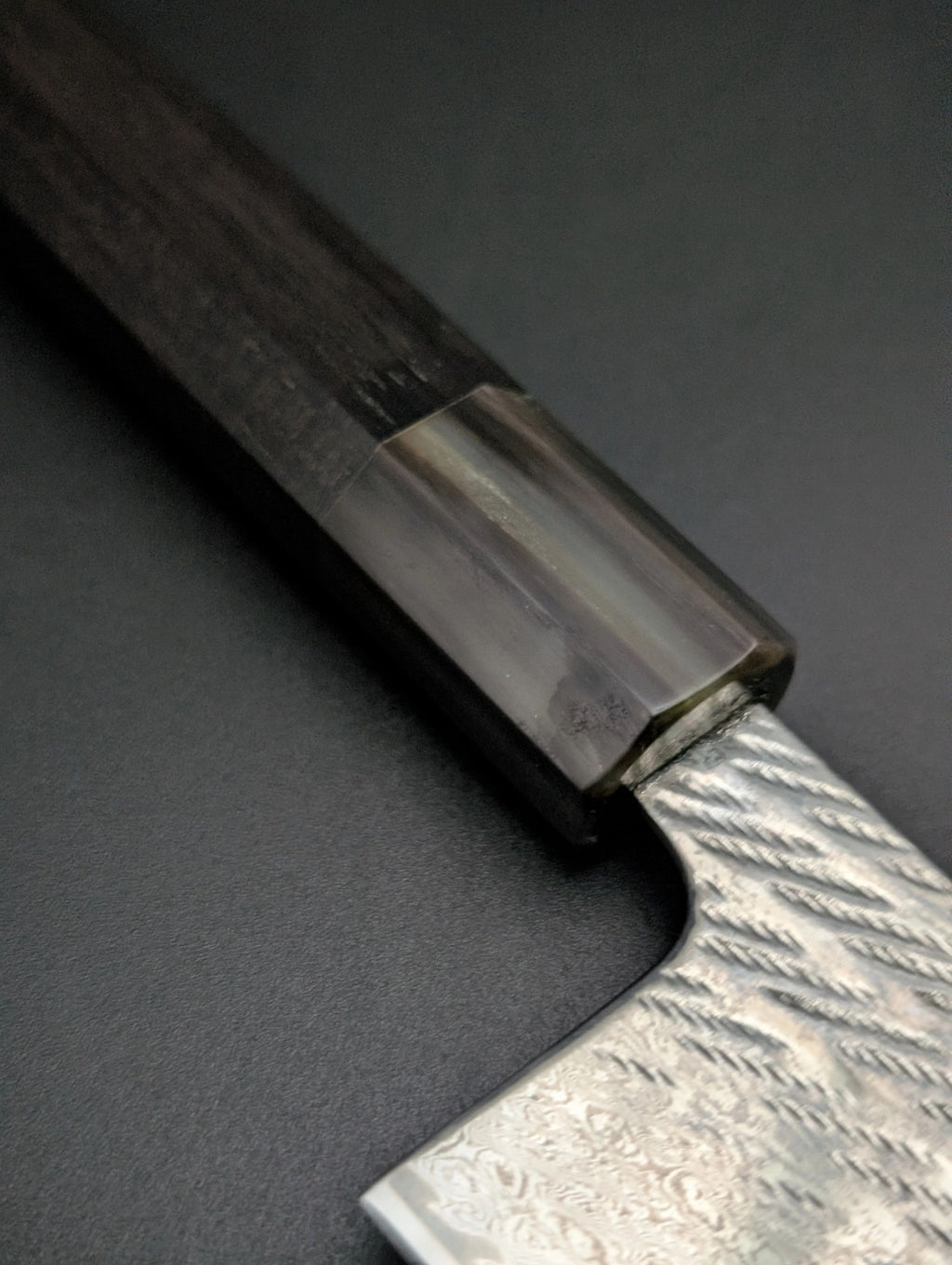 Tsunehisa Ginsan Nawame Damascus Gyuto 240mm – Ebony & Horn Handle