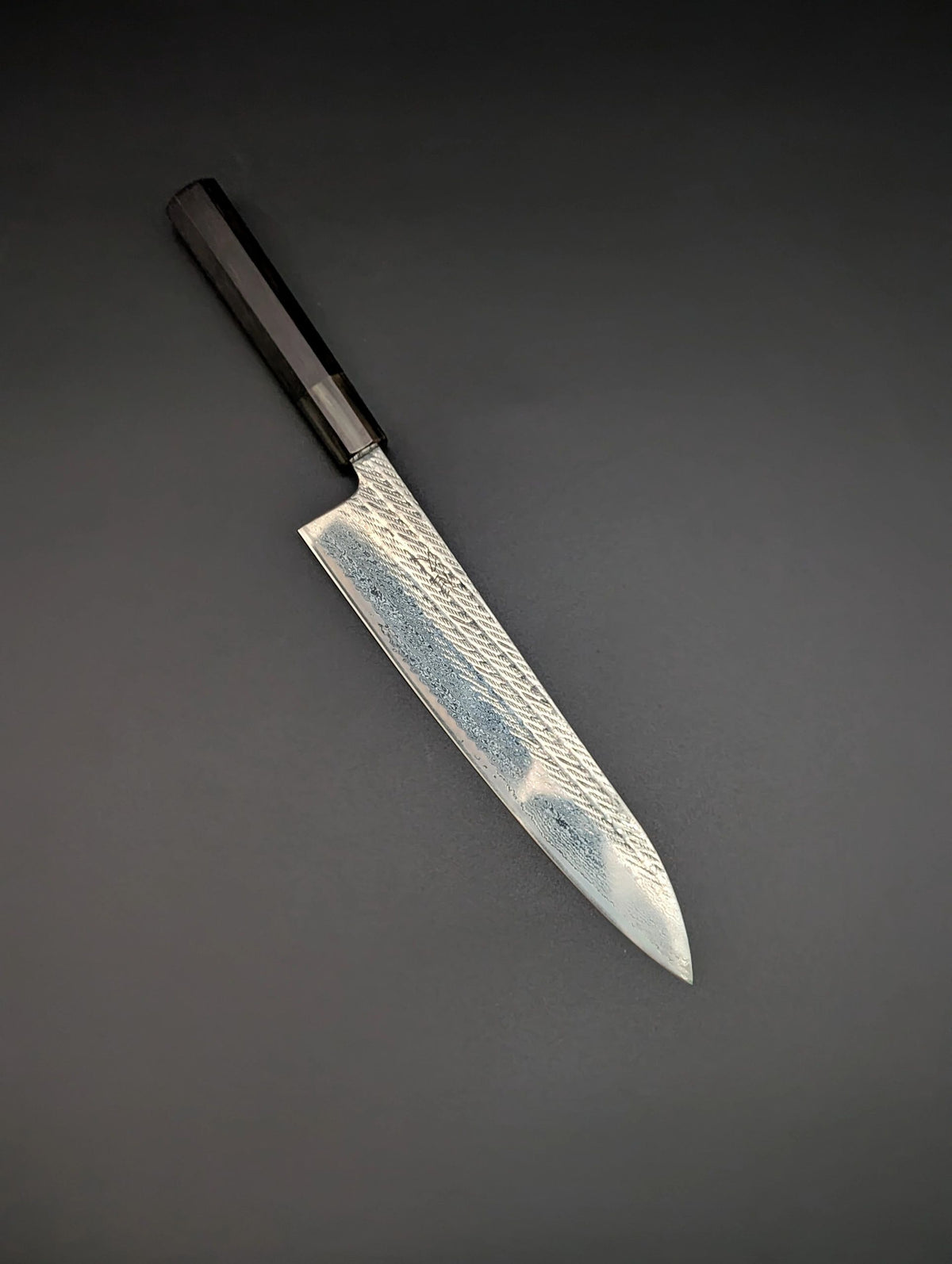 Tsunehisa Ginsan Nawame Damascus Gyuto 240mm – Ebony & Horn Handle