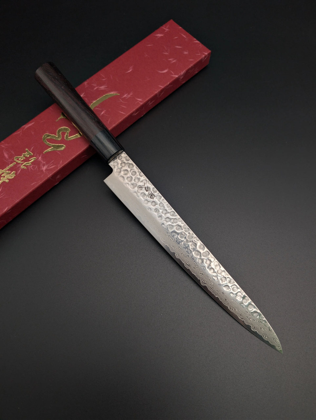 Tsunehisa Sujihiki VG-10 Damascus Tsuchime 240mm