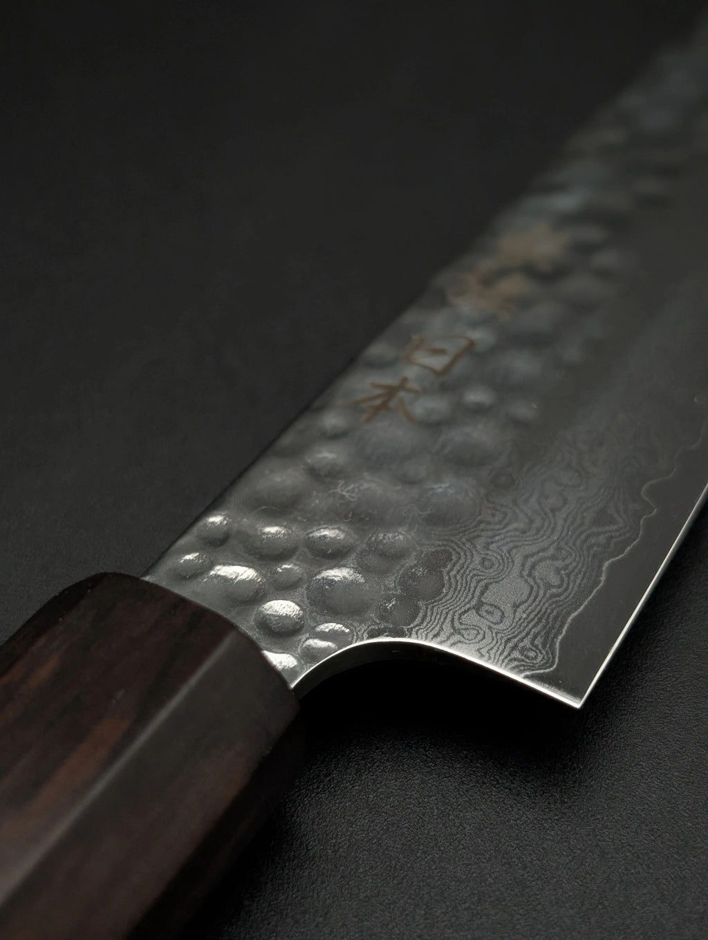 Uteki VG10 Damascus Tsuchime Petty 150 mm Ebony Handle