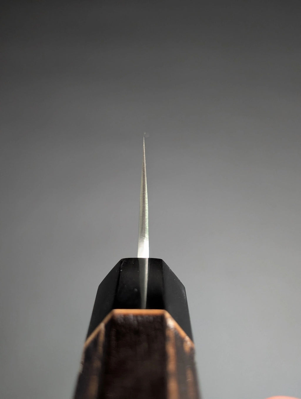 Yoshikane Gyuto 210mm – White #2 Carbon Steel, Stainless Clad, Nashiji Finish, Chestnut Handle