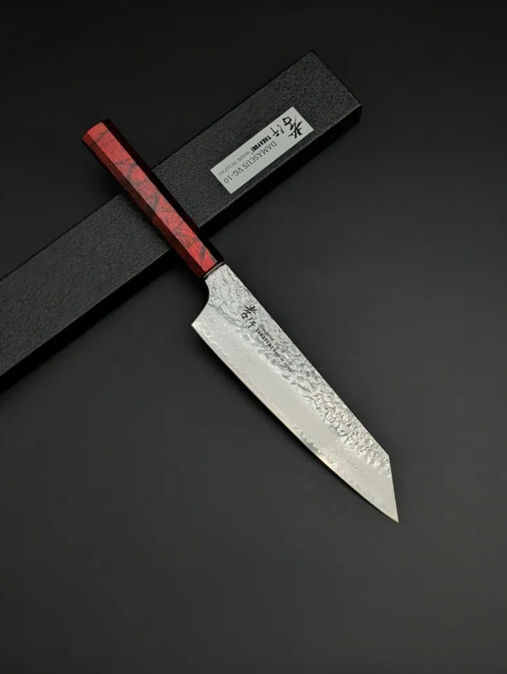 Sakai Takayuki Kengata 190mm – VG10 Damascus, Red Wine ABS Handle