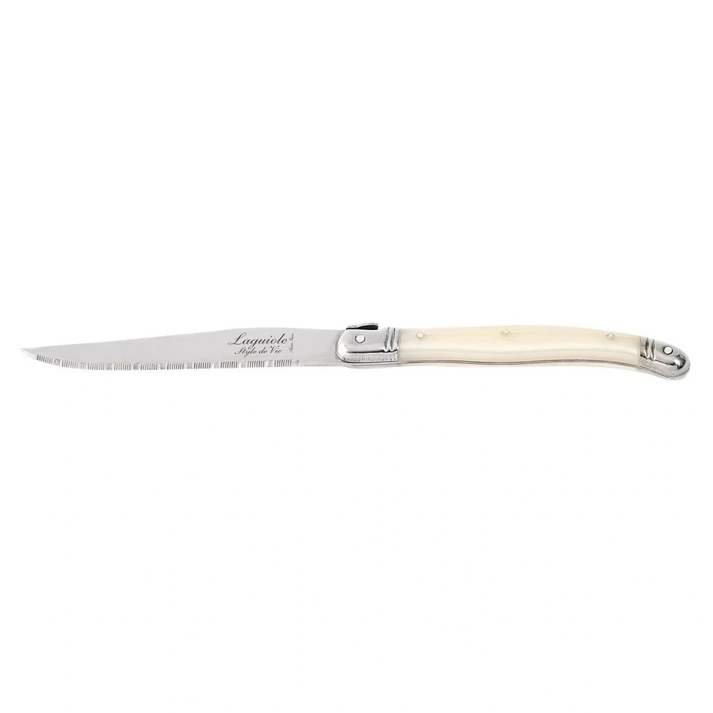 Laguiole Style de Vie Steak Knives Premium Line Pearl